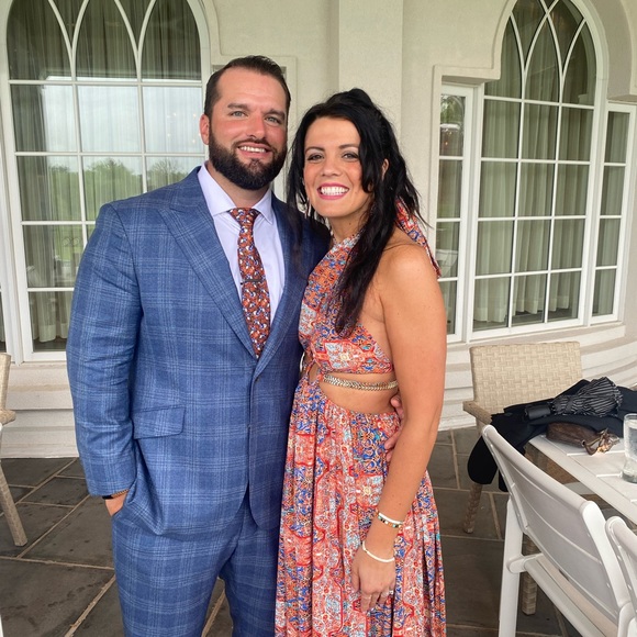 Virgin Islands Cutout Maxi Dress (Red) size small - Picture 5 of 6